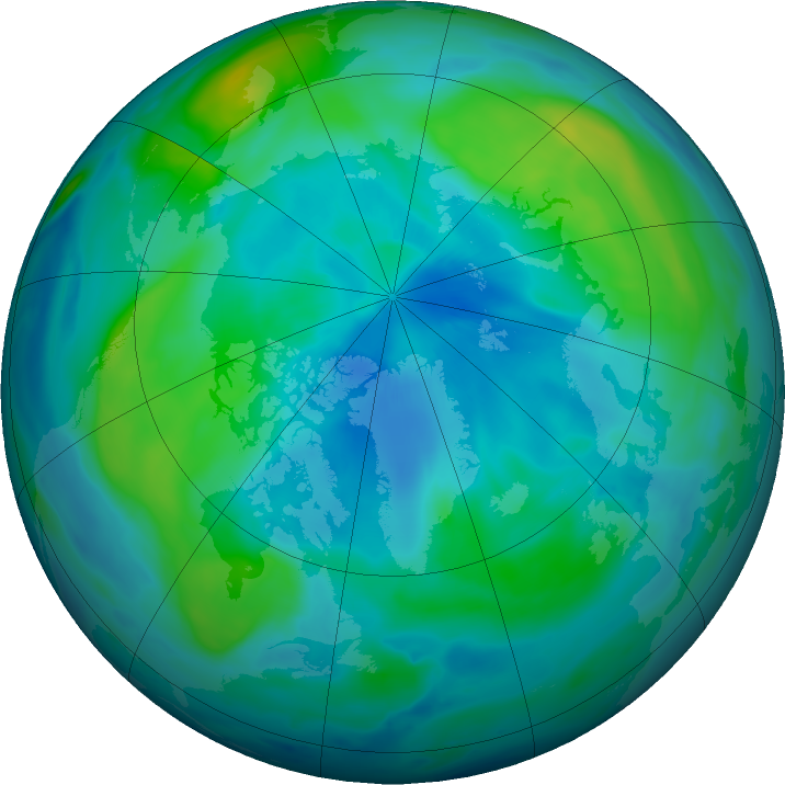 Arctic ozone map for 26 September 2019